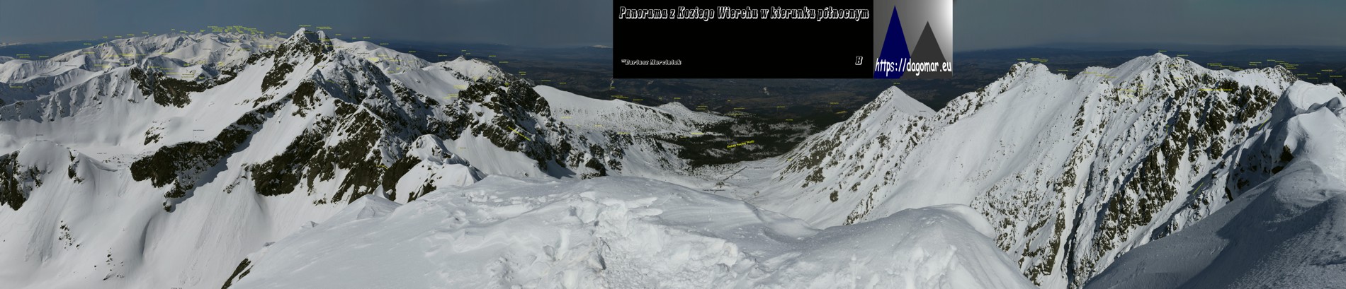 panorama z Koziego Wierchu na Orlą Perć